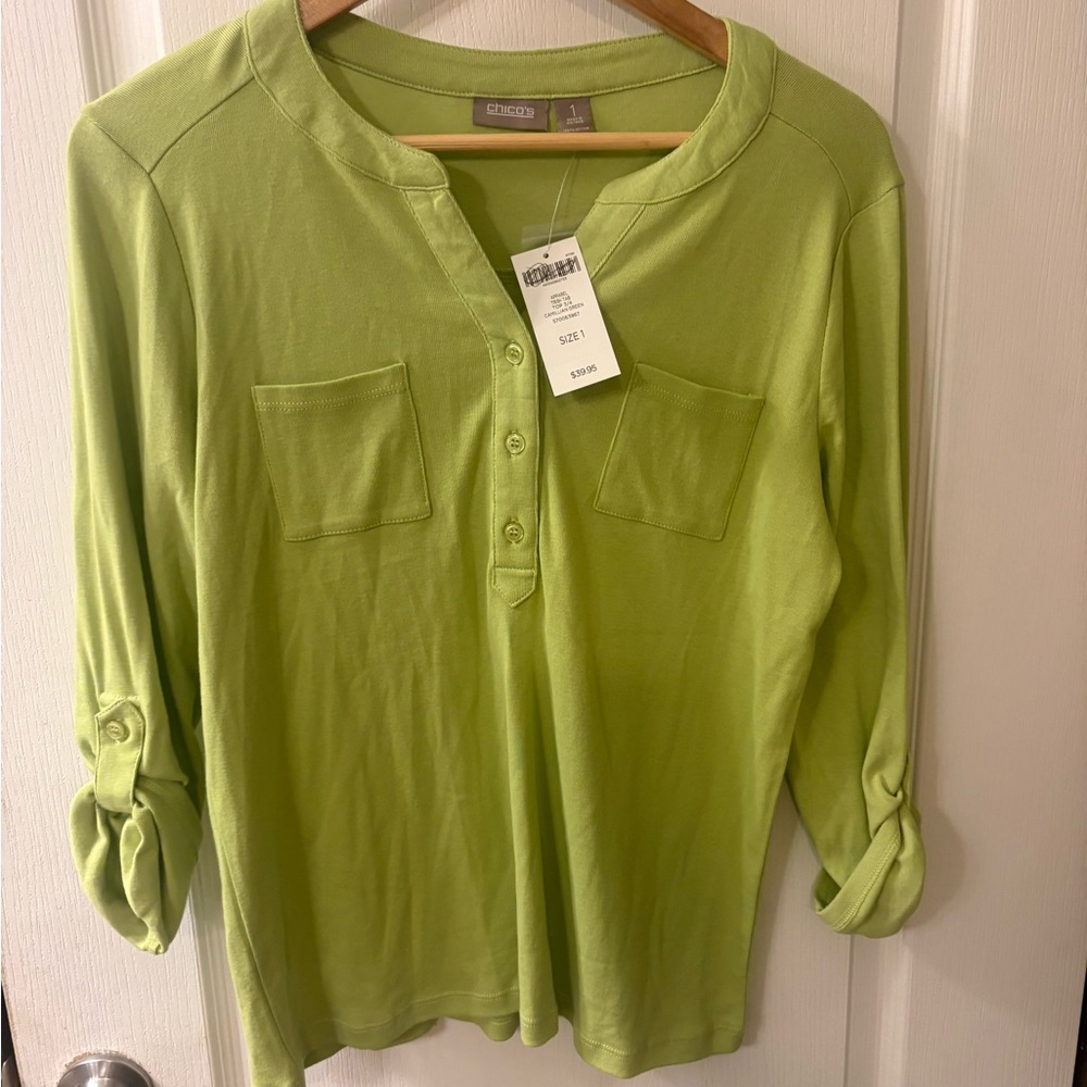 Chico's Light Green Button Down Shirt